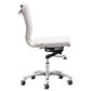Zuo Modern Lider Plus Office Chair in White and Silver, , large