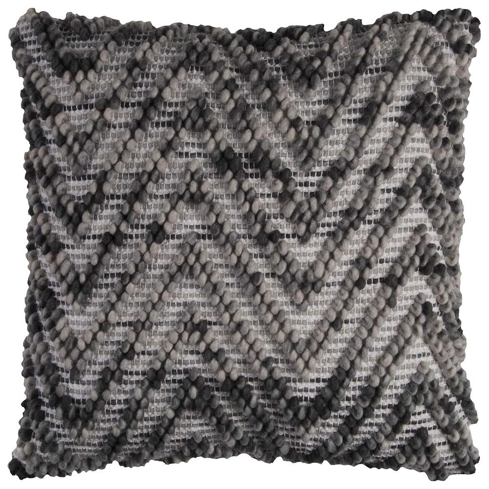 Rizzy Home 20" x 20" Pillow Cover in Gray, Black and White, , large