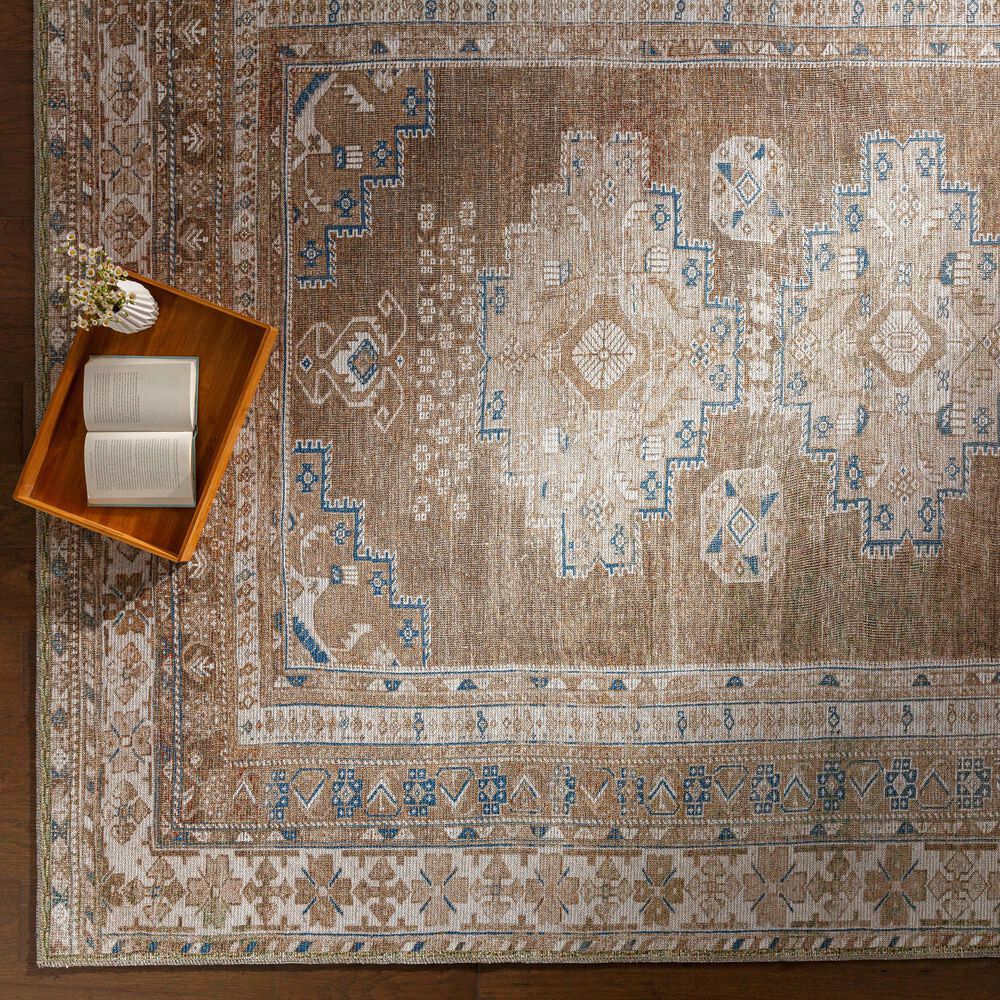 Surya Colin 6&#39;7&quot; x 9&#39; Dusty Sage, Light Beige, Blue and Cream Area Rug, , large