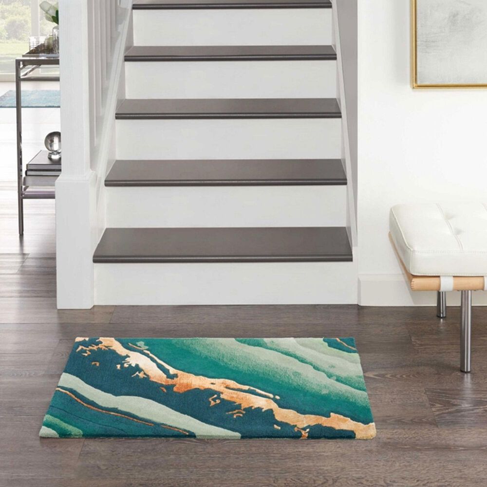 Nourison Prismatic Emerald 2&#39; x 3&#39; Area Rug, , large