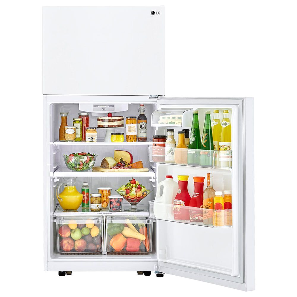 LG 20 Cu. Ft. Top Freezer Refrigerator in Smooth White Nebraska