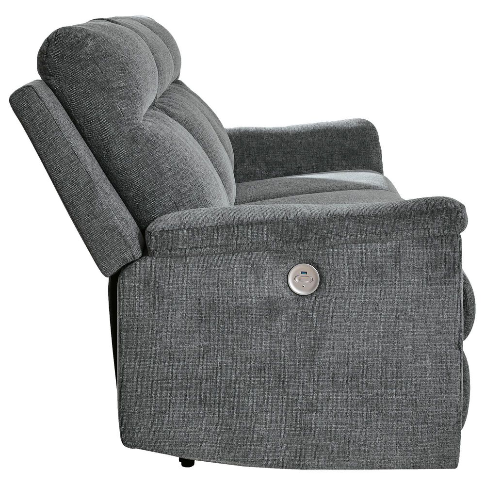 Ashley Barnsana Power Reclining Sofa in Gravel, , large