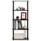 HOMLUX 5-Tier Display Rack in Walnut and Brown, , large