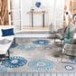Safavieh Cabana CBN801F 8" x 10" Grey and Blue Indoor/Outdoor Area Performance Rug, , large