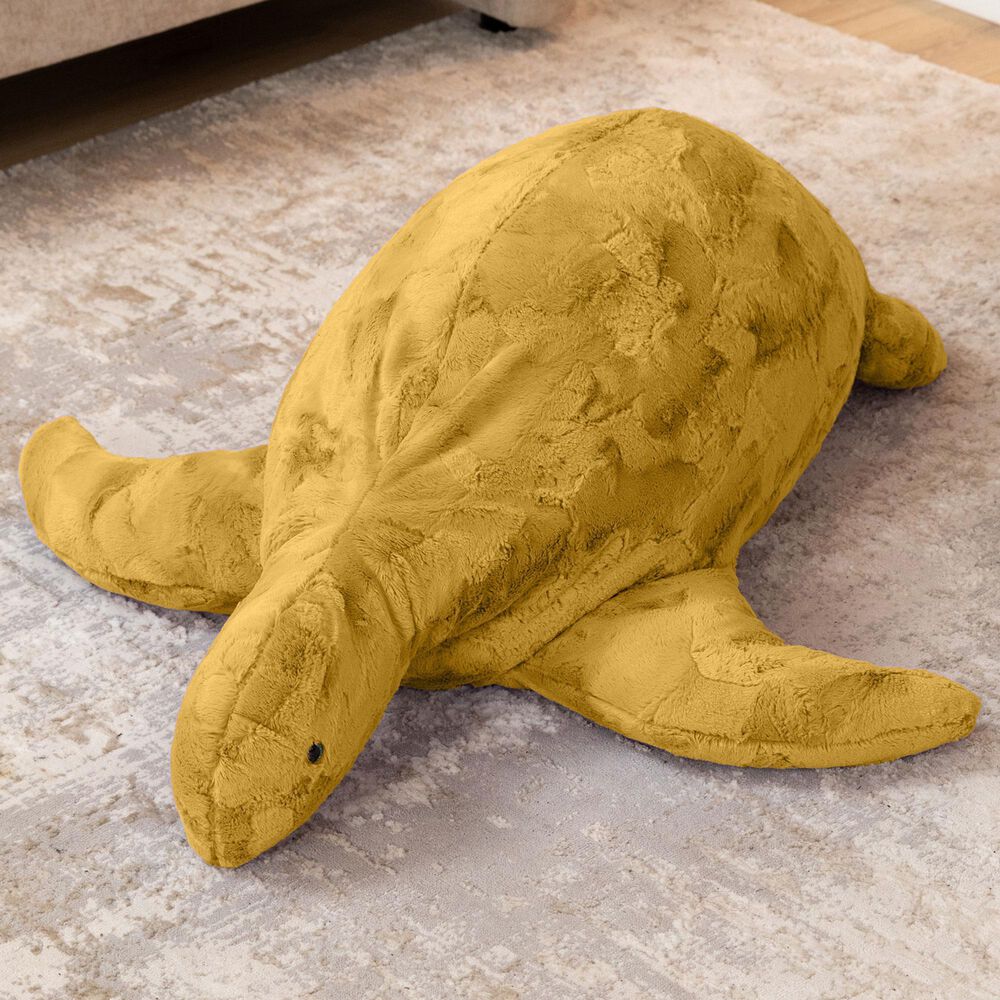 Jaxx Shelly The Turtle Sea Buddy Large Kids Stuffed Animal Bean Bag in Gold, , large