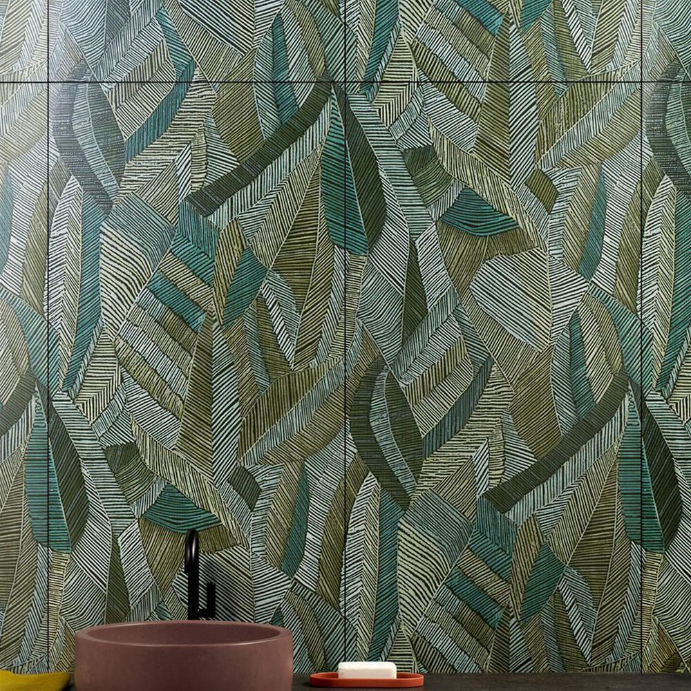 Soho Studio Artscape Wild Atelier Green 24" x 48" Porcelain Tile, , large