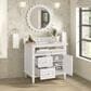 James Martin Vanities Lorelai 36" Single Vanity in Bright White with 3 cm Ethereal Noctis Quartz Top, , large