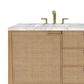 James Martin Vanities Solene 72" Double Bathroom Vanity in Seaside Oak with 3 cm Carrara White Marble Top and Rectangular Sinks, , large