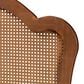 Baxton Studio Leandra King Panel Headboard with Rattan in Ash Walnut, , large