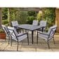 Global Note Collections Raleigh 7-Piece Patio Dining Set in Charcoal and Smoke Grey, , large