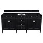 James Martin Vanities Brittany 72" Double Bathroom Vanity in Black Onyx with 3 cm Arctic Fall Solid Surface Top and Rectangle Sinks, , large