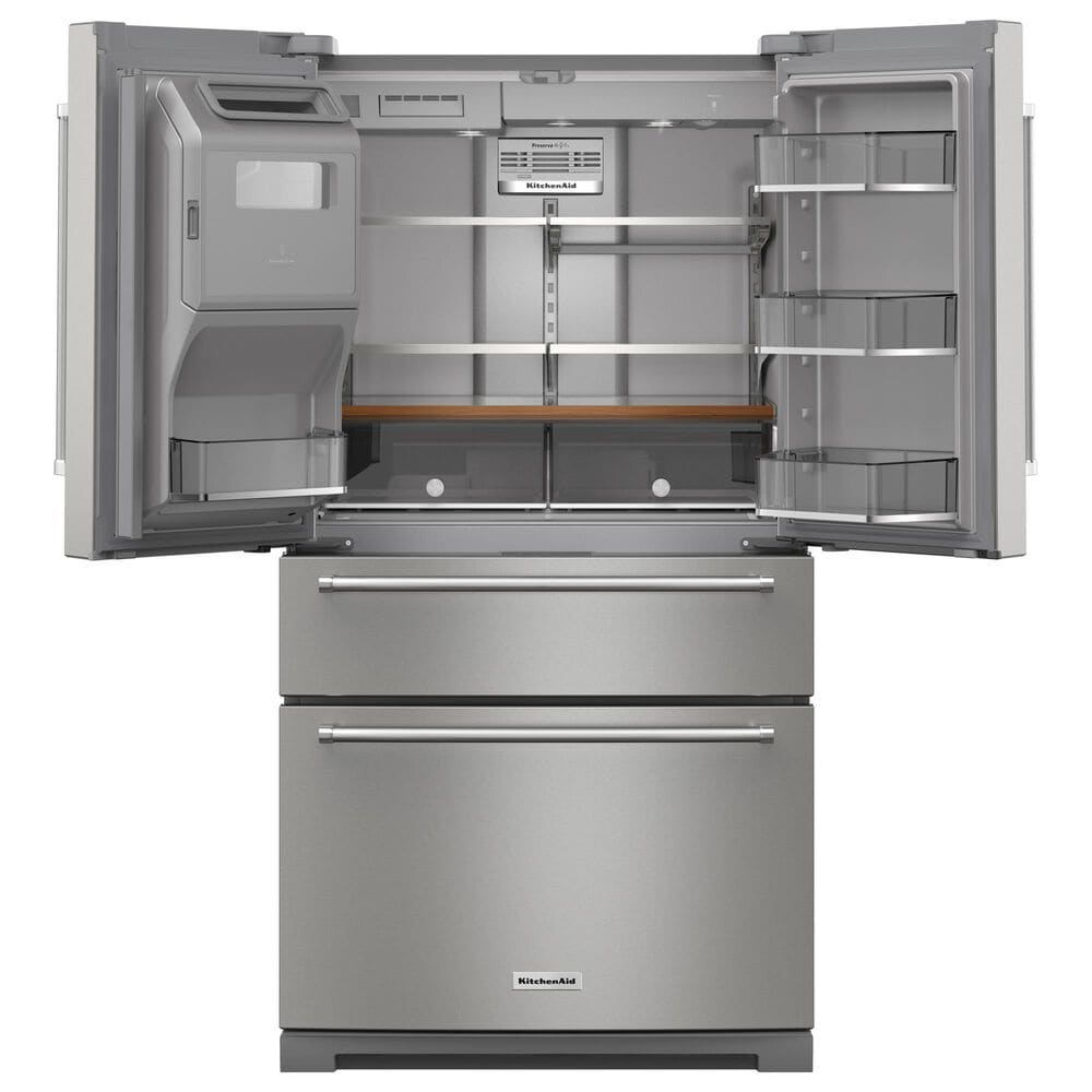 KitchenAid 26.2 Cu. Ft. French Door Refrigerator with Platinum Interior in PrintShield Stainless Steel, , large