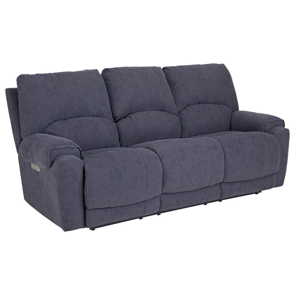 HomeStretch Showtime Power Reclining Sofa with Drop Down Table in Graphite, , large