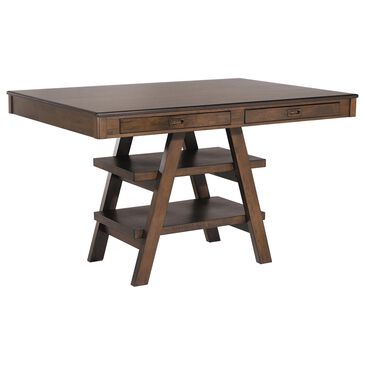 Pacific Landing Dewey Counter Height Table in Walnut - Table Only, , large