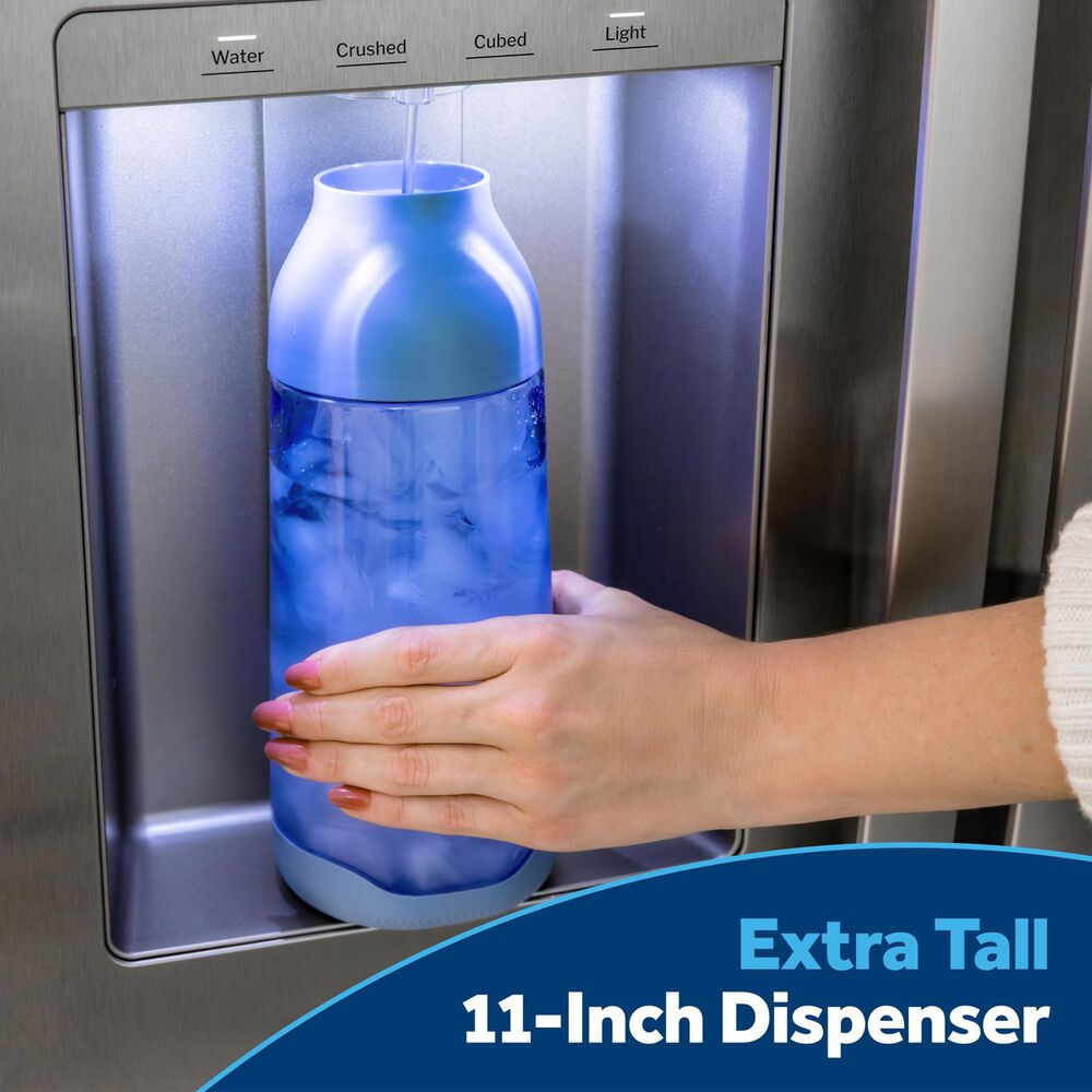 GE Appliances 24 Cu. Ft. Counter-Depth Side-By-Side Refrigerator with Extra Tall Dispenser and Energy Star in Fingerprint Resistant Stainless Steel, , large
