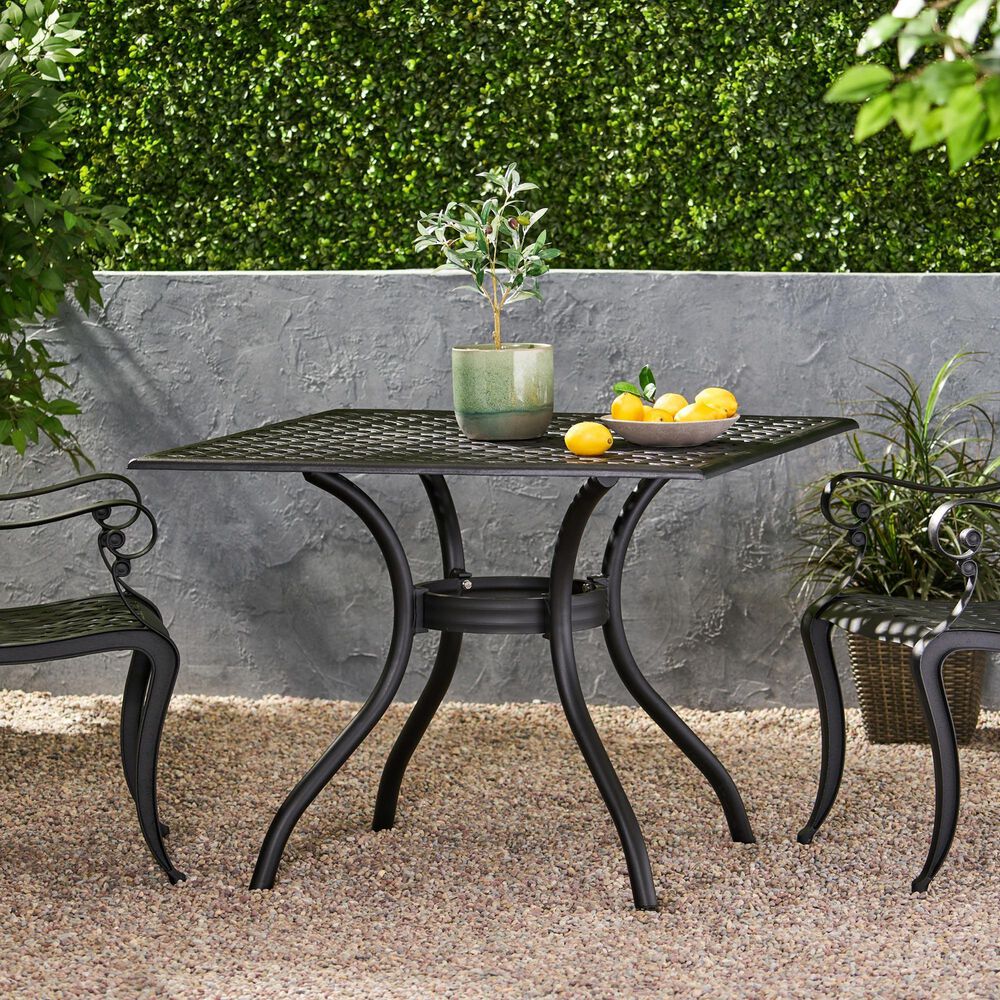 Hearth and Haven Olmsted 5-Piece Outdoor Dining Set in Black, , large