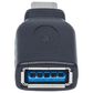 Manhattan USB-C to USB-A Adapter in Black, , large