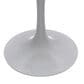 Leisuremod LeisureMod Verve Collection 27 Round Dining Table, White Base with Black MDF Top, , large
