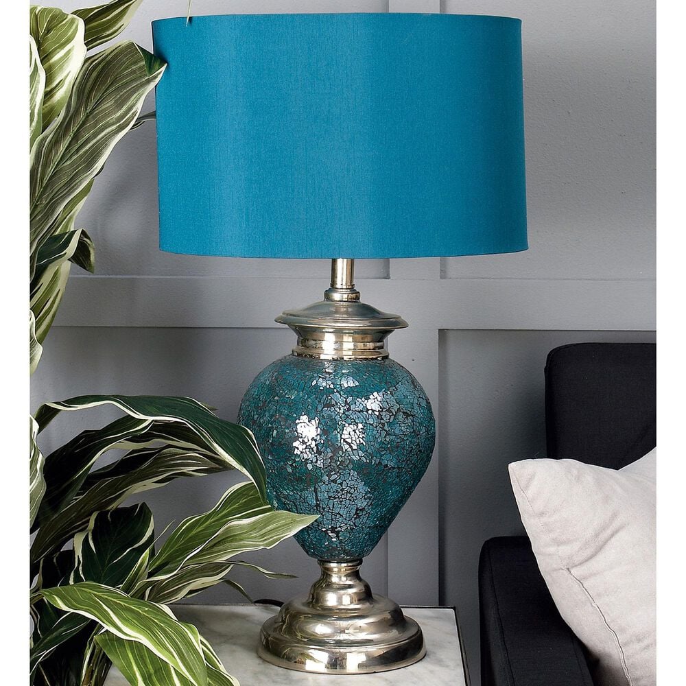 Maple and Jade Table Lamp in Turquoise and Silver, , large