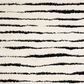 Safavieh Venus Shag VNS603A 6"7" Round Ivory and Black Area Rug, , large