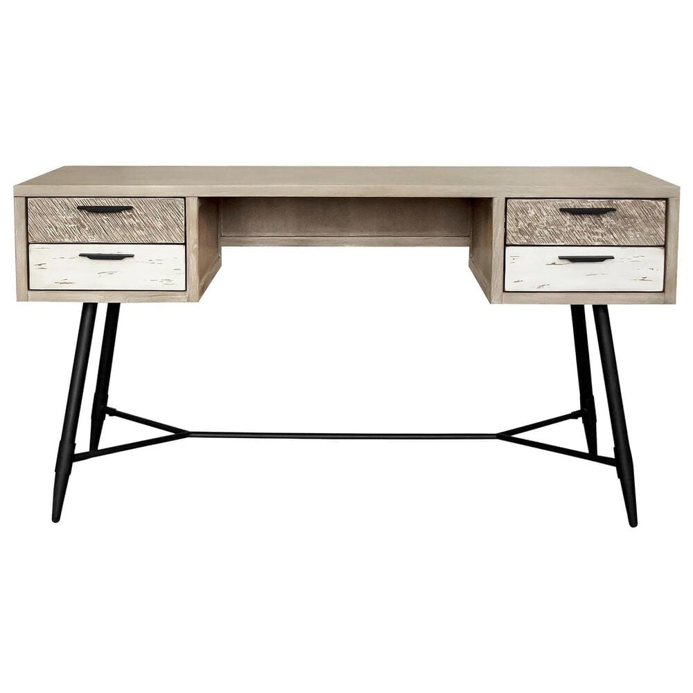 Blue River Bridges Desk in Natural and Gray, , large