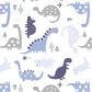 Lambs and Ivy Roar Crib Fitted Sheet in Blue, Gray and White, , large