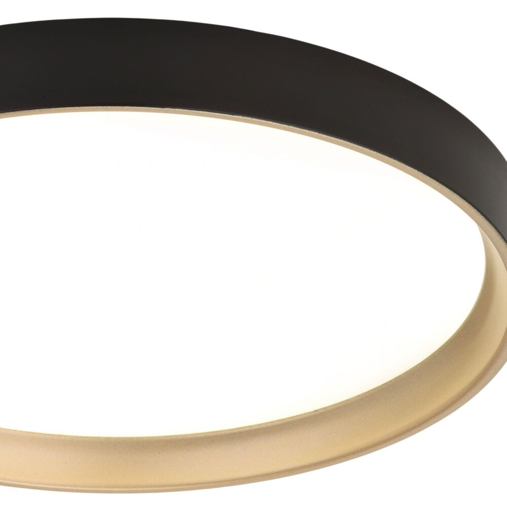 Vaxcel Darien 1-Light Flush Mount in Black and Gold, , large