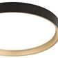 Vaxcel Darien 1-Light Flush Mount in Black and Gold, , large