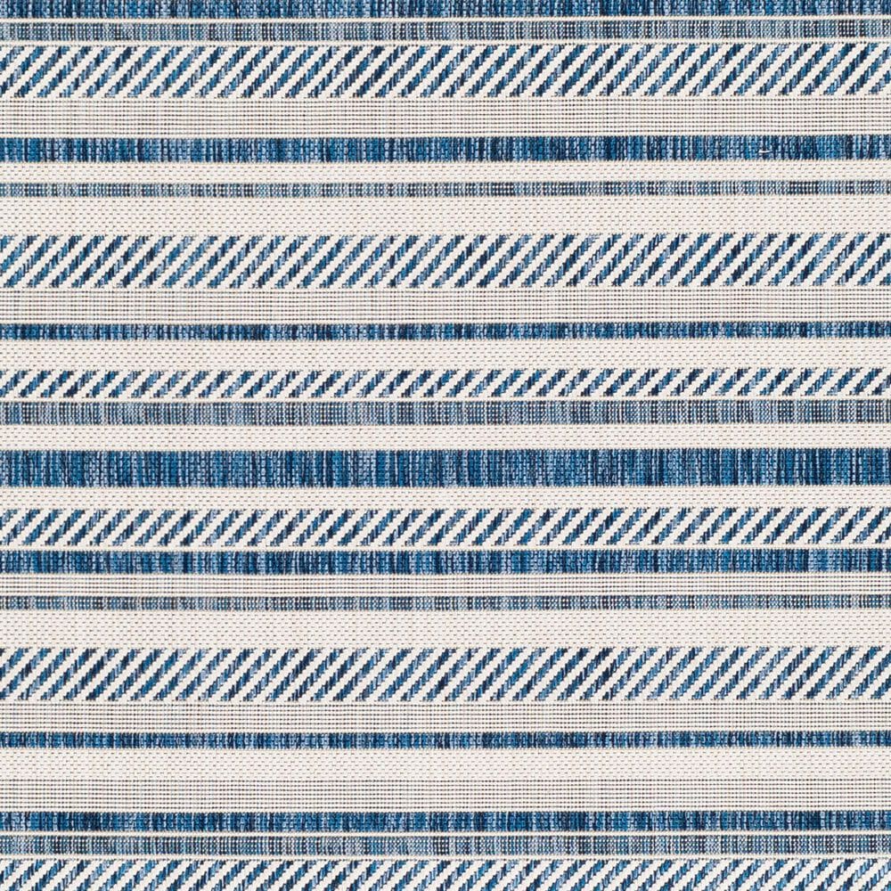 Surya Eagean EAG-2337 Navy, Light Blue, Blue and White 7&#39;10&quot; Square Indoor/Outdoor Area Rug, , large