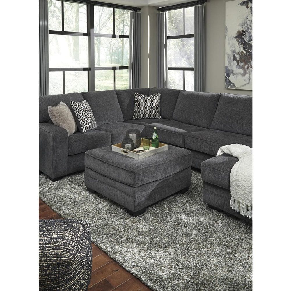 Ashley Tracling Oversized Accent Ottoman in Slate, , large