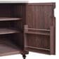 HOMLUX 75.4" Outdoor Kitchen Island with Sink, Solid Wood Outdoor Grill Cart for XL Green Egg Grills, Rolling Outdoor Bar Cart with Stainless Steel Top, for Pizza Prep & BBQ, Brown, , large