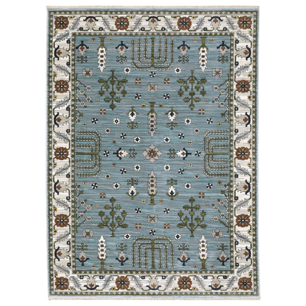 Oriental Weavers Keira KEI06 Blue and Green 6&#39;7&quot; x 9&#39;6&quot; Area Rug, , large