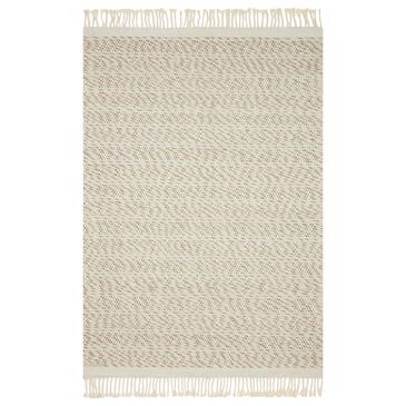 Magnolia Home Myra MYR-03 5" x 7"6" White and Natural Area Rug, , large