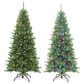 The Gerson Company 7" Ozark Pine Artificial Christmas Tree with Dual Color Changing LED Lights in Green, , large