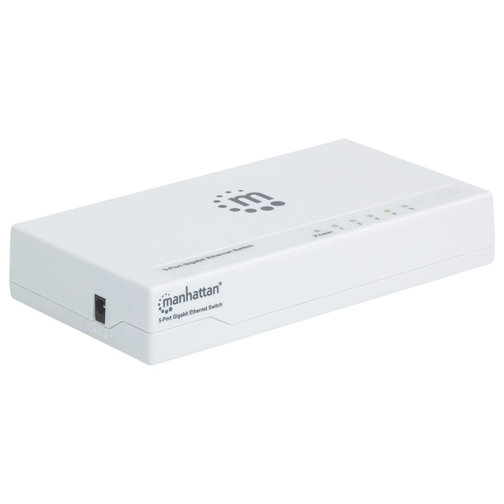 Manhattan 5-Port Desktop Gigabit Ethernet Switch in White, , large