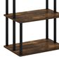 HOMLUX Turn-N-Tube 3-Tier Toolless Kitchen Storage Shelf in Amber Pine and Black, , large