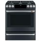 Cafe 2-Piece Kitchen Package with 30" Slide-In Gas Range and 1.7 Cu. Ft. Microwave Oven in Matte Black, , large