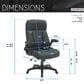Rta Products Llc Ultra-Padded Executive Office Chair with Flip-Up Armrests in Black, , large