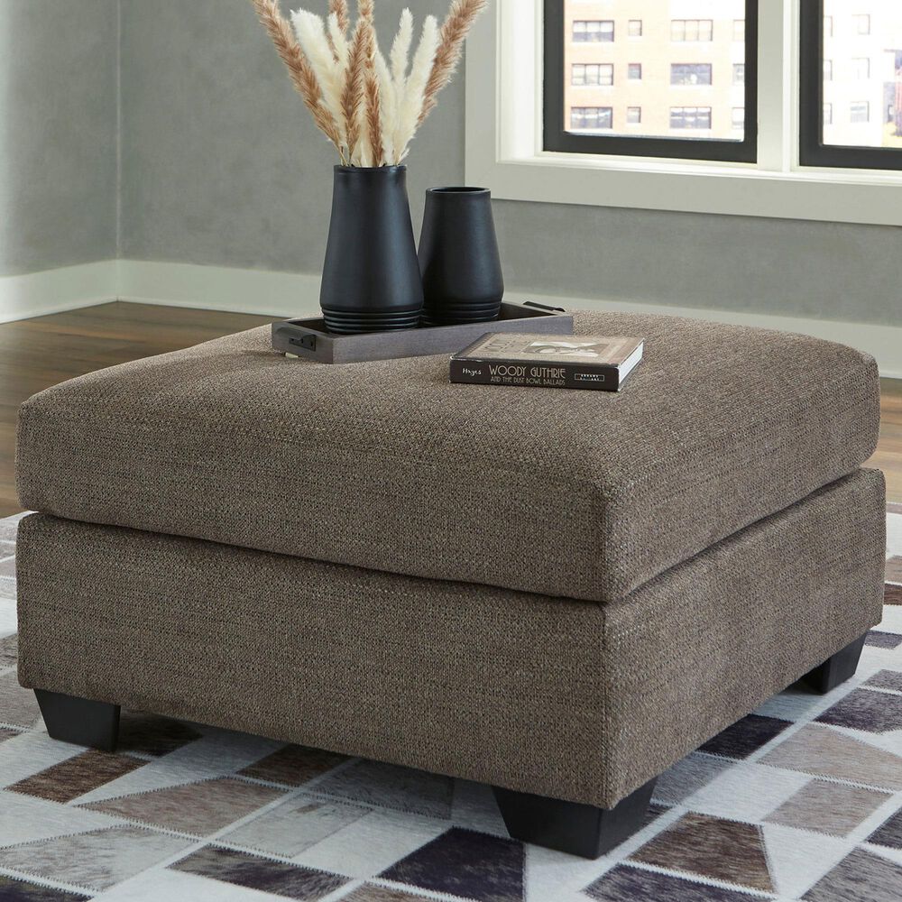 Ashley Mahoney Oversized Accent Ottoman in Chocolate, , large