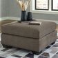 Ashley Mahoney Oversized Accent Ottoman in Chocolate, , large