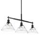 Golden Lighting Orwell Linear 3-Light Pendant in Matte Black, , large