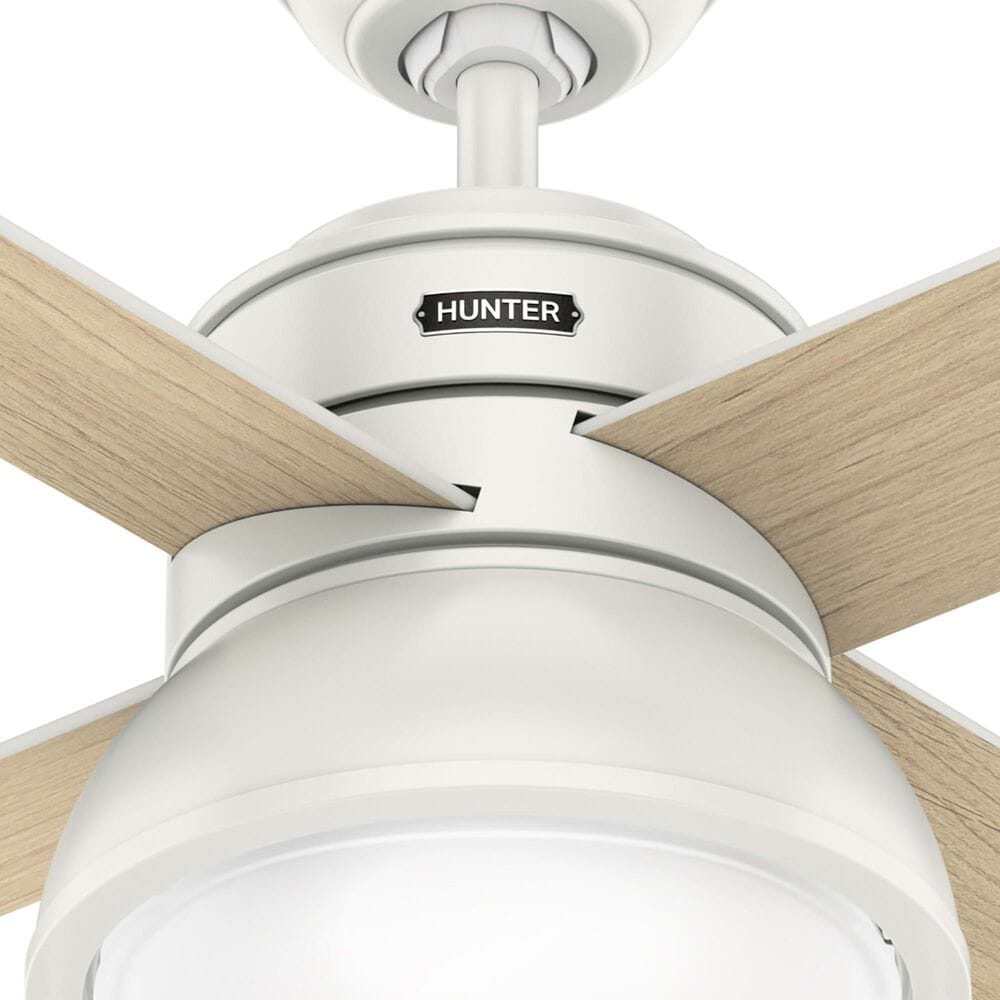 Hunter Loki 52&quot; Ceiling Fan with LED Lights in Fresh White, , large