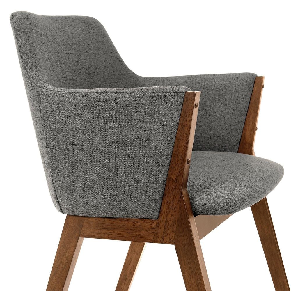 Blue River Arcadia and Renzo 5-Piece 48&quot; Dining Set with Charcoal Cushion in Walnut, , large