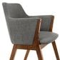 Blue River Arcadia and Renzo 5-Piece 48" Dining Set with Charcoal Cushion in Walnut, , large