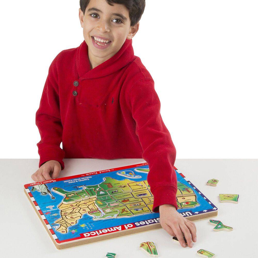 Melissa &amp; Doug 40-Piece United States of America Sound Puzzle Set, , large