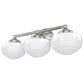 Hunter Saddle Creek 3-Light Vanity with White Shade in Brushed Nickel, , large