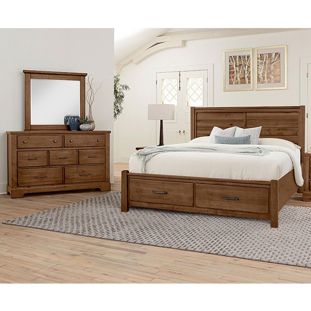 Viceray Collections Cool Rustic 3-Piece Queen Plank Bedroom Set with Storage in Amber, , large