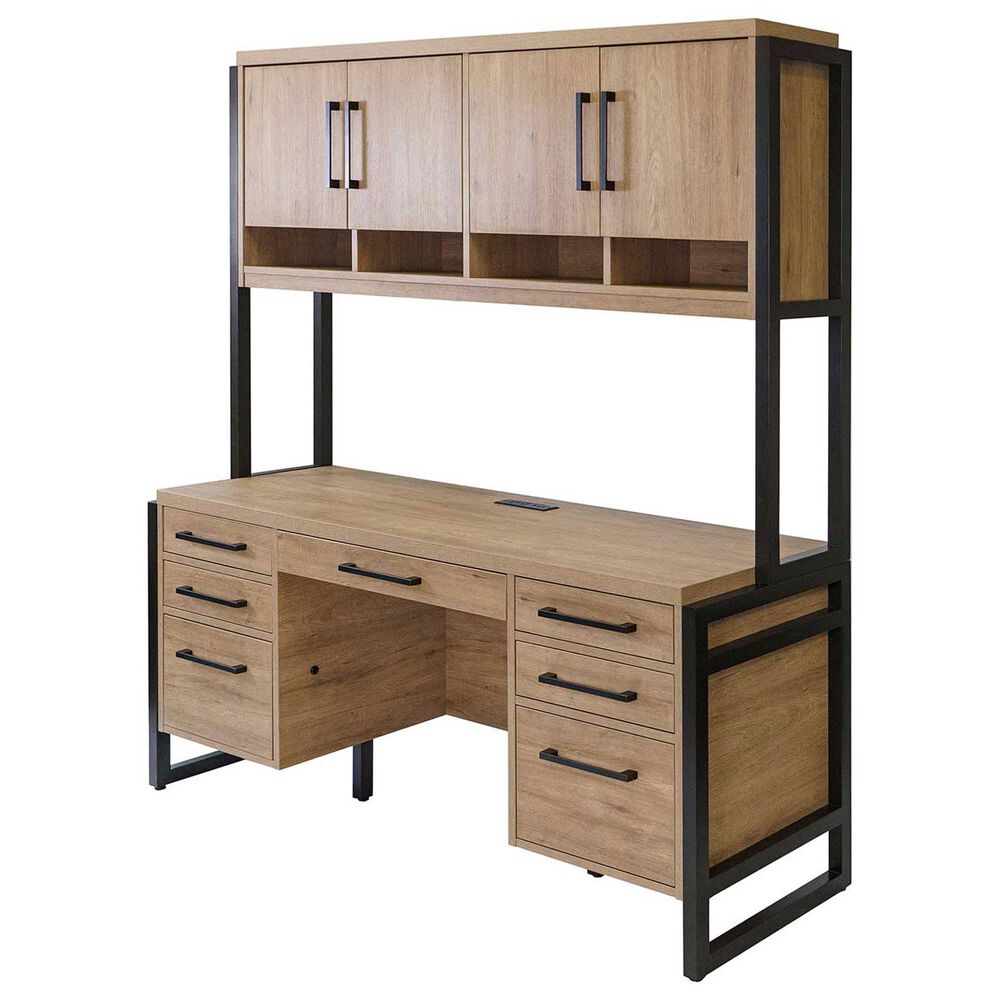 Wycliff Bay Mason Credenza with Hutch in Monarca and Black, , large