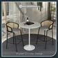 Leisuremod Verve 36" Round Bar Height Dining Table with Sintered Stone Top in White - Table Only, , large