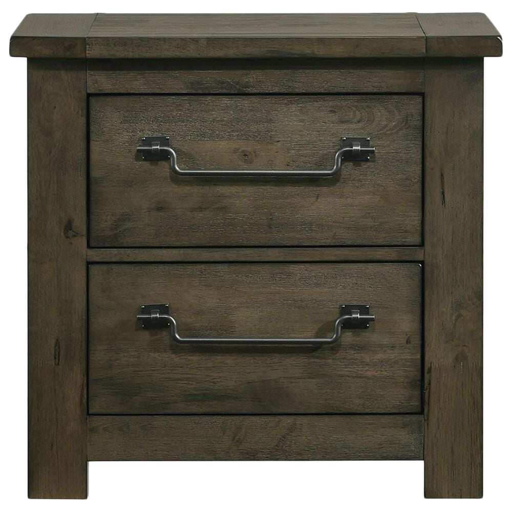 Mayberry Hill Maverick 2 Drawer Nightstand in Rustic Brown, , large